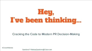 Cracking the Code to Modern PR DecisionMaking [upl. by Thielen689]