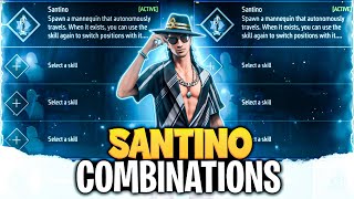 Santino Character Best Combination After Update  Best Character Combination For Cs Rank amp Br Rank [upl. by Jamal552]