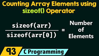 Counting Array Elements using sizeof Operator [upl. by Aitel97]