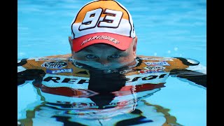 Poolfun with Marc Marquez Honda Repsol Bikesuit [upl. by Jacquelin]