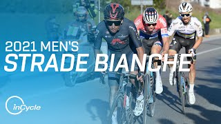 Strade Bianche  Mens Race Highlights  inCycle [upl. by Lekar]