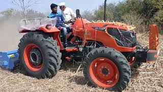 Kubota mu5501 with Lemken mulcher [upl. by Willy321]