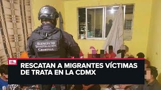 Rescatan 24 migrantes de la India víctimas de trata en la CDMX [upl. by Ahsit]