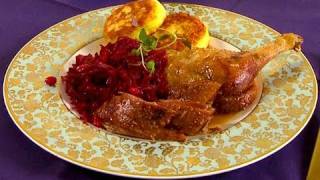 Rezept Ente mit GranatapfelRotkohl selber machen  Hauptgang für Menü zu Weihnachten [upl. by Berri770]