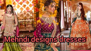 Mehndi Dresses ideas Mehndi k kapron k designs [upl. by Negris]