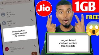 How to get 1GB Free Data 🔥 jio free data  😱 jio 1GB Free Data [upl. by Vitek]