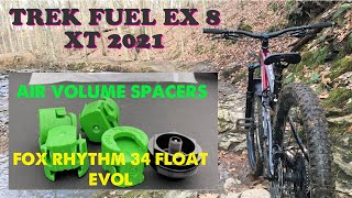 Fox Rhythm 34 Float Evol I Trek Fuel Ex 8 XT 2021 I How to add or replace volume spacers [upl. by Allare]