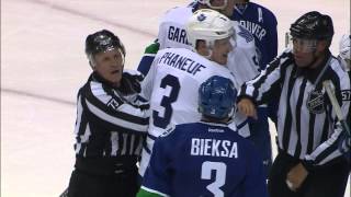 Gotta See It Phaneuf fights Kassian then mocked by Hansen [upl. by Sally15]