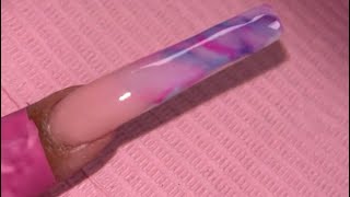 Marble  Ombré Acrylic Nail [upl. by Narton]