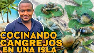 Llegó a una isla y cocinó todo estos cangrejos al natural [upl. by Kataway]