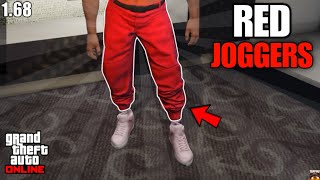 UPDATED HOW TO GET RED JOGGERS IN GTA 5 ONLINE AFTER PATCH 168 SUPER EASY [upl. by Akena]