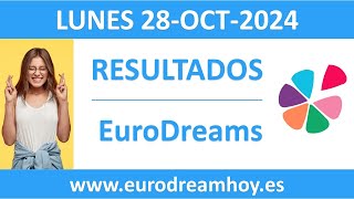 Resultado del sorteo EuroDreams del lunes 28 de octubre de 2024 [upl. by Kinimod]