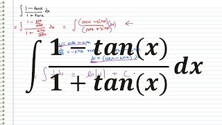 The Integral of 1tanx1tanx [upl. by Atinehc]