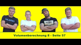 Volumenberechnung 8  Seite 57  Anwendungsaufgaben Bautechnik [upl. by Ceevah]