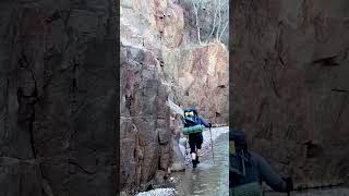 Winter backpacking 🥶❄️ Aravaipa Canyon arizona [upl. by Aihsyak]