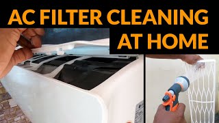 How to Cleaning Air Conditioner Filter at Home 🔥 LG Dual Inverter AC FILTER CLEANING [upl. by Iren]