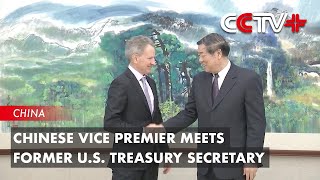 Chinese Vice Premier Meets Former US Treasury Secretary [upl. by Camella]