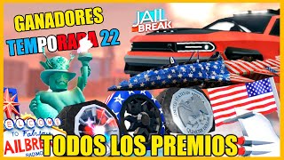 LOS GANADORES DE LA TEMPORADA 22 JAILBREAK USA  ROBLOX [upl. by Islaen]