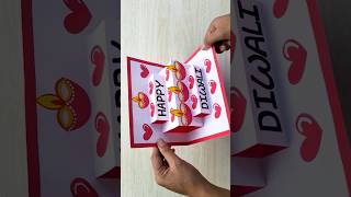 DIY Diwali Popup card  Handmade Diwali greeting card  Easy Diwali card ideas shorts [upl. by Ybocaj]