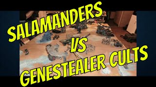 WH40K Genestealer Cult vs Salamanders [upl. by Aleak]