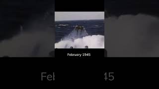 USS Wisconsin in heavy seas 1945 [upl. by Croteau]