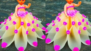 FoamkiGudiya फोम की गुड़िया Foam Doll knitterampcrafterYogita foamcraft foam flowers [upl. by Mansfield]