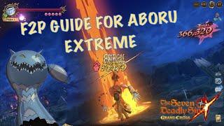 F2P Guide to Galland’s Nephew ABORU EXTREME NO Sariel NO RNG Ultra LOW INVESTMENT 7DS Grand Cross [upl. by Reerg503]