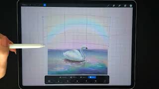 Drawing a Swan Procreate on iPad Pro  Art Of Pi [upl. by Legin549]