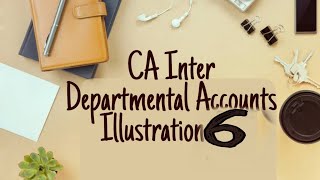 Illustration 6 Departmental accountsCA INTER [upl. by Osanna854]