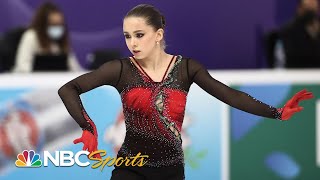 15yearold Kamila Valieva sets TWO world records in stunning free skate  NBC Sports [upl. by Aimek]