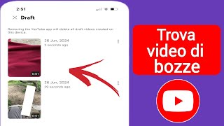 Come trovare bozze di video su YouTube iOS e Android [upl. by Aissyla]