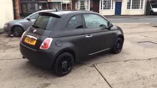 Closer Look 201161 Fiat 500 Matt Black [upl. by Avek732]