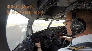 Departure runway 18L Amsterdam Schiphol Airport AMS EHAM [upl. by Azriel614]