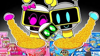 SPRUNKI Animation  FUN BOT FAMILY Convenience Store Pink Blue Food  Incredibox ASMR Mukbang [upl. by Elocon468]