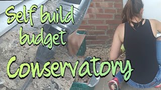 Couple self build conservatory DIY budget extra room [upl. by Deys124]