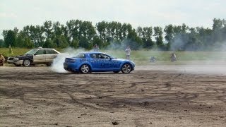 Palenie gumy i mała awaria Mazda RX8  Tuningowisko Legnica 2013 [upl. by Berky]