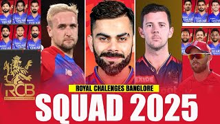 Royal Challengers Bangalore Squad 2025  Tata IPL Auction 2025  RCB Complete Squad for IPL 2025 [upl. by Nytram620]