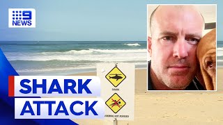 Man in critical condition after shark attack off NSW beach  9 News Australia [upl. by Merceer]