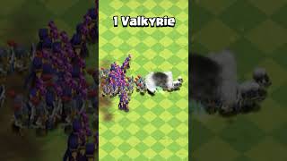 Thousands of Skeletons VS Valkyrie Epic Clash  Clash of Clans [upl. by Heidt171]