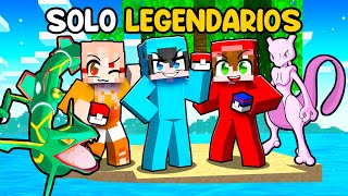 Atrapado en una ISLA de POKEMON LEGENDARIOS en Minecraft [upl. by Eahsat213]