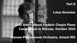 LUKAS GENIUŠAS plays FREDERIC CHOPIN  Part 2 Audio video [upl. by Etnovert]