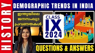 Class 9  History  Chapter 5  Demographic Trends in India  Questions amp Answers  KERALA SCERT [upl. by Worthy]