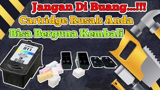 Memanfaatkan Cartridge Warna 811 Yg Rusak Jadi Warna Hitam  For Printer Canon [upl. by Wilhelm]