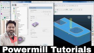 Delcam powermill 2017 operation 2d area clearance 2d curve profile  powermill [upl. by Norm500]