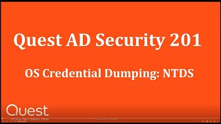 OS Credential Dumping NTDS [upl. by Adihaj]