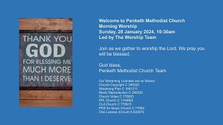 Penketh Methodist Church Sunday 28 January 2024  1030 am Morning Worship with the Worship Team [upl. by Nahguav138]