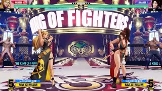 The King Of Fighters XV  B Jenet vs Mai Shiranui KOF15 Hard AI Fatal Fury Garou KOFXV [upl. by Yaluz]