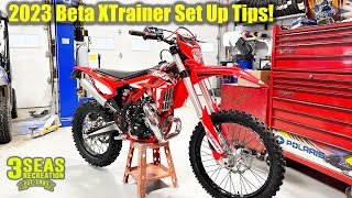 New 2023 amp 2024 Beta XTrainer 300 Motorcycle Set Up Tips brought to you by 3 Seas Recreation [upl. by Kory86]