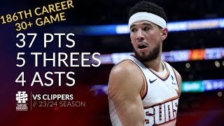 Devin Booker 37 pts 5 threes 4 asts vs Clippers 2324 season [upl. by Kiona]