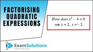 Factorising  Quadratic trinomial Expressions  ExamSolutions [upl. by Llennod654]